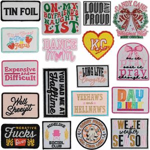 Parches de Bajo Moq <span class=keywords><strong>Brod</strong></span>és, diseño personalizado, parches bordados con logotipo, parche de insignia bordada con letras de hierro para ropa, sombrero - Product Image 2