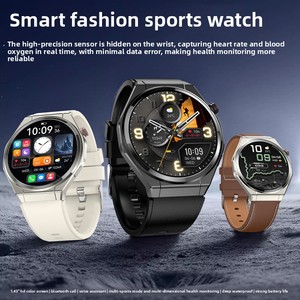 Reloj Inteligente <span class=keywords><strong>Hiwatch</strong></span> Pro con Llamadas Internacionales, Monitor de Frecuencia Cardíaca, Oxígeno en Sangre, Altitud, Presión Barométrica, Pantalla AMOLED de 1.43 Pulgadas - Product Image 1