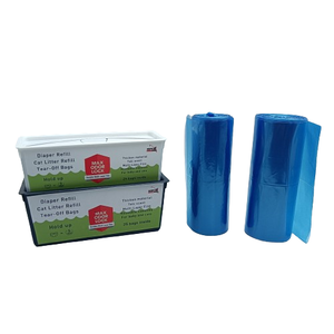 <b>Small</b> Disposable Refill Roll Bag Blue Customizable Thickness Packing LEPE Material Easy <b>Lock</b> Odor Control for Waste Bin Storage - Product Image 6