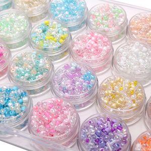 Mixed Color Glass Seed Beads Loose Beads For DIY Jewelry Making Bracelets Necklaces <b>Craft</b> Supplies Bulk Pack Pastel Shades - Product Image 1