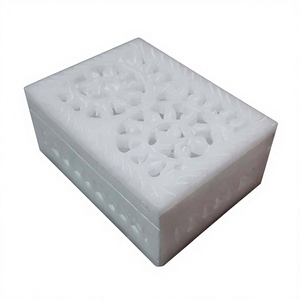 Producto de diseño de alta calidad, caja de talla de mármol de mejor diseño con forma de rectángulo brillante Natural para artículo de embalaje de joyero - Product Image 1