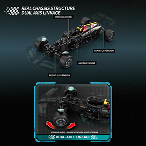 Nouveau modèle de course F1 Reobrix 11040 Technol, blocs de construction, <span class=keywords><strong>voiture</strong></span> de course 1/8, briques de construction, <span class=keywords><strong>jouet</strong></span> pour enfant, cadeau pour garçon - Product Image 3