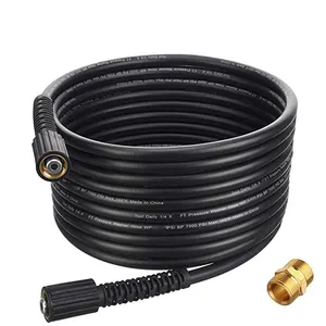 Kink Resistant 2600 PSI 1/4" 25 FT High Pressure Washer Hose Replacement With M22-14mm Brass Thread(Premium Upgrade Version 2X)