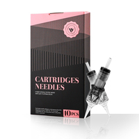 Aiguilles de cartouche de tatouage spirale jetables OEM 316L 0801RL 1001RL 1201RL 0,18 mm 0,25 mm 0,30 mm 0,35 mm de diamètre Maquillage permanent