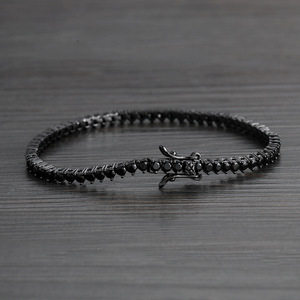 Black Tennis <b>Bracelet</b> 2.5mm3 Claw <b>Copper</b> Zircon Black Tennis Chain Tanjing Fashion Lijing Necklace - Product Image 3