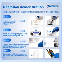 Unité de purification d'air sans odeur Hongpu HP-09, distributeur de gaz à six voies, compresseur d'air sans huile, adsorbant au charbon actif 112