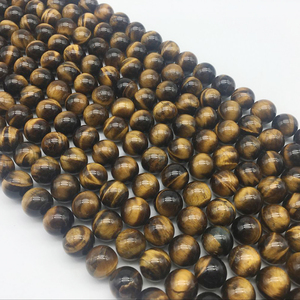 Venta al por mayor de cuentas de piedra natural de ojo de tigre de calidad 12mm - Product Image 2
