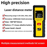 Télémètre laser portatif Bluetooth, dispositif de mesure de pièce infrarouge de haute précision, 60m, pour l'immobilier KL20