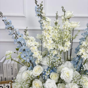 DKB fabrika toptan düğün koridor için çiçek düzenleme yapay beyaz ve beyaz koridor çiçek koşucu giriş dekorasyon - Product Image 6