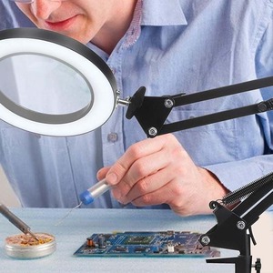 Led Long Arm Magnifying Glass Desk Lamp 37cm X 37cm X 16cm With <b>Switch</b> Control For Reading And Learning - Product Image 3