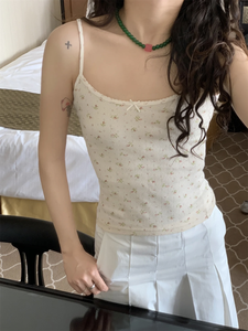 Brandy BM cotone 100% <span class=keywords><strong>bambina</strong></span> in pizzo canotta con fiocco stampa elastica floreale gilet da donna gilet alla moda pigiama da donna - Product Image 3