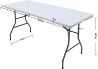 Tragbarer Klapptisch für Gartenparty Picknick Camping BBQ Dining Kitchen