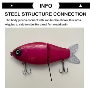 LVDE, recién llegado, 17cm /109G, Señuelos de Pesca que se hunden, cebo deslizante, cuerpo duro con cola suave, señuelos de sábalo - Product Image 5