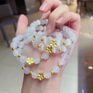 Xinfly Pure 24k Real Gold <b>Opal</b> Beads <b>Bracelet</b> Jewelry Women Men Engagement Wedding <b>Bracelets</b> - Product Image 3