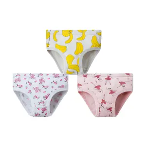 Ingrosso/odm/oem biancheria intima per bambini fantasia giovane bambina mutandine scolastiche 100% cotone piccola biancheria intima per le ragazze traspirante