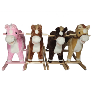 Nouveau jouet de cheval en peluche créatif multifonctionnel enfants beau cheval à bascule en bois en peluche - Product Image 5