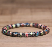 Grenzüberschreitendes Imperial Stone Spacer Bead Unisex-Armband im europäisch-amerikanischen Bohemian-Stil mit Eisen-Abstandshaltern und elastischem Faden