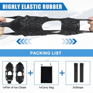 YTD YTD-019B Crampones Antideslizantes Sin Púas Unisex de 1.5mm de Grosor para Nieve Interior/Exterior, Cubrecalzado con Suela de Goma Antideslizante - Product Image 5