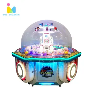 Máquina de jogo de guindaste para crianças, máquina de jogos do parque de diversões 4 jogadores