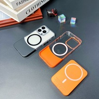 Casing Ponsel Magnetik Leyi Fashion untuk iPhone 16 15 Pro Max, Transparan PC, Tipe Lepas Pasang