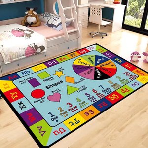 Hiện Đại Polyester Thảm Sàn Phim Hoạt Hình Hopscotch Thảm Đặt Giáo Dục Sớm Giáo Dục Leo Núi Thảm Cho Trẻ Em Của Khu Vực Phòng Thảm - Product Image 3