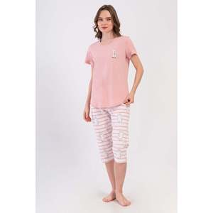 Combinaison de nuit ovale à manches courtes et col rond pour femmes - Product Image 4