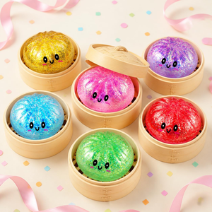 ของเล่นบีบลดความเครียดรูปซาลาเปา น่ารัก ยืดหยุ่นได้ทันที ปลอดภัยต่อสิ่งแวดล้อม  แบบมีกลิตเตอร์  ใช้งานง่าย  0728 - Product Image 1