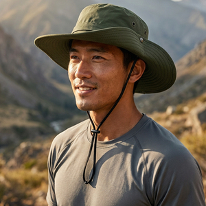 Custom Plain Summer Casual Large Brim <b>Sun</b> Protection Climbing Bucket Fisherman <b>Hat</b> for Women <b>Men</b> Cycling - Product Image 6