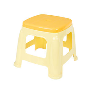 Tabouret carré en plastique moderne pour chambre à coucher Structure solide Surface lisse Léger et facile à nettoyer OEM disponible - Product Image 2