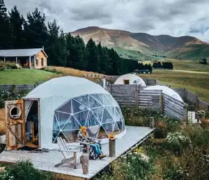 8 10 M Diameter Igloo Geometric Steel Shelter Structure Hotel Luxury House Outdoor Geo Round Glamping Dome Tent