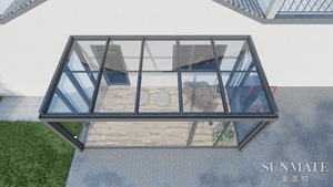 Sunroom personalizado Invernadero Tragaluz Ventana de <span class=keywords><strong>techo</strong></span> Sunroom Casa de cristal Aluminio Solarium Sunroom - Product Image 4