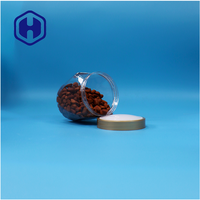 Pot à biscuits, bonbons, en-cas en plastique PET à large ouverture, transparent, étanche, sans BPA, avec couvercle pour sucre, chocolat, aliments en conserve