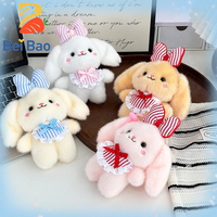 Porte-clés Lapin en Peluche Kawaii de 4 Pouces, Doux et Mignon, pour Sac à Main, Pendentif en Peluche, Vente Directe Usine, En Stock