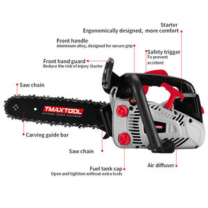 TMAXTOOL Motosierra Mini de Gasolina de 2 Tiempos y 25cc con Barra de 10 Pulgadas, Portátil para Podar y Recortar en Jardines, Granjas y Trabajo con Madera, OEM - Product Image 2