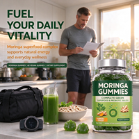 Gummies de Moringa OEM avec Curcuma, Gingembre et Probiotiques pour le Bien-être Digestif, le Soutien Immunitaire et l'Énergie Quotidienne