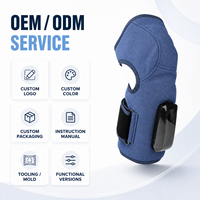 Masseur de mollets et de bras à compression d'air rechargeable bleu avec 3 modes et minuterie