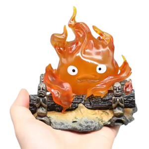 HESPER Luminous Howl's Moving Castle Calcifer Lámpara Respirante, Figura de PVC de Anime y <span class=keywords><strong>Manga</strong></span>, Estatuilla de Dibujos Animados, Juguetes de Regalo - Product Image 1
