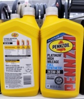 Huile moteur automobile PENNZOIL 5W-20 anti-usure (lot de 6) pour véhicules à kilométrage élevé – Vente en gros