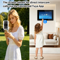 Système de sonnette vidéo intelligente 4 fils avec interphone, audio bidirectionnel, vision nocturne, alerte de mouvement et cadre photo numérique pour la maison