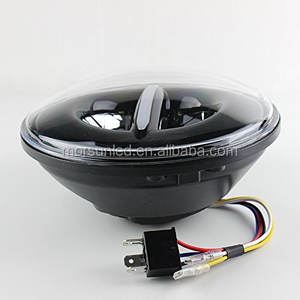 Faro a Led da 7 pollici per accessori per bici proiettile <span class=keywords><strong>Royal</strong></span> <span class=keywords><strong>Enfield</strong></span> <span class=keywords><strong>Bullet</strong></span> 350 / ES Led per moto con indicatori di direzione DRL Hi lo Beam - Product Image 4