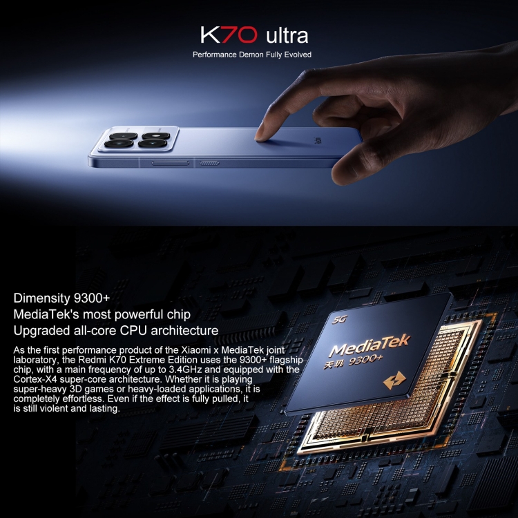 Xiaomi Redmi K70 Ultra - 12GB RAM, 512GB Storage, 144hz Display
