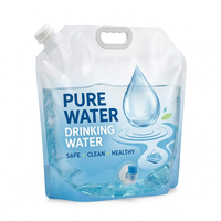 Pochette d'eau potable 5L/10L avec robinet, sac d'emballage souple en gros