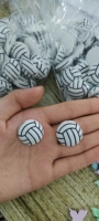 Breloques en résine pour slime, thème sportif, 23 mm, Football, Basketball, Volleyball, Tennis, Cabochons plats, Décoration artisanale DIY