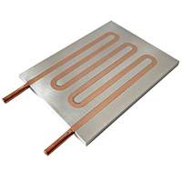 Plaque de refroidissement liquide en aluminium à 6 boucles et 3/8 tubes en cuivre, conçue sur mesure, 180*240*12mm, pour appareils haute puissance