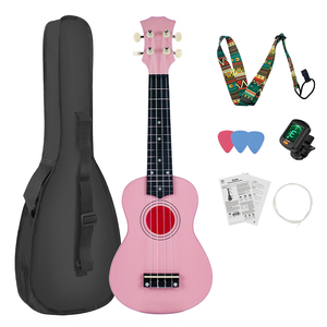 <span class=keywords><strong>Ukelele</strong></span> <span class=keywords><strong>de</strong></span> 21 pulgadas al por mayor: instrumento musical OEM ODM con bolsa, púas y accesorios-<span class=keywords><strong>Ukelele</strong></span> soprano <span class=keywords><strong>de</strong></span> plástico rosa - Product Image 1