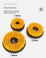 Brosse de nettoyage électrique télescopique multifonctionnelle 6 en 1 avec manche en plastique et poils en nylon pour salle de bain, patio, balayage et déneigement