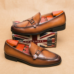 Chaussures habillées pour hommes les plus vendues, en cuir véritable, style boucle S - Product Image 4