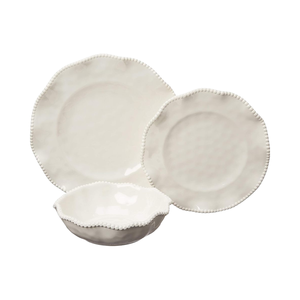 Juego de Vajilla de Melamina con Borde Blanco Perla, Estilo Nórdico Creativo, Platos de Lujo para Comida Occidental, Decoración del Hogar - Product Image 4