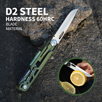 Navaja Multiherramienta Xhandle MT-18 10 en 1, Hoja de Sierra de Acero D2, Tira Luminosa Verde de Fósforo, Rompecristales, Táctica, Supervivencia, Bricolaje, EDC