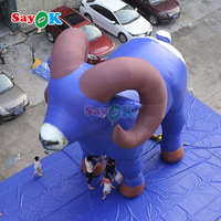 Ballon gonflable d'animaux de chèvre de dessin animé de mascotte de chèvre gonflable en plastique pour la fête de zoo